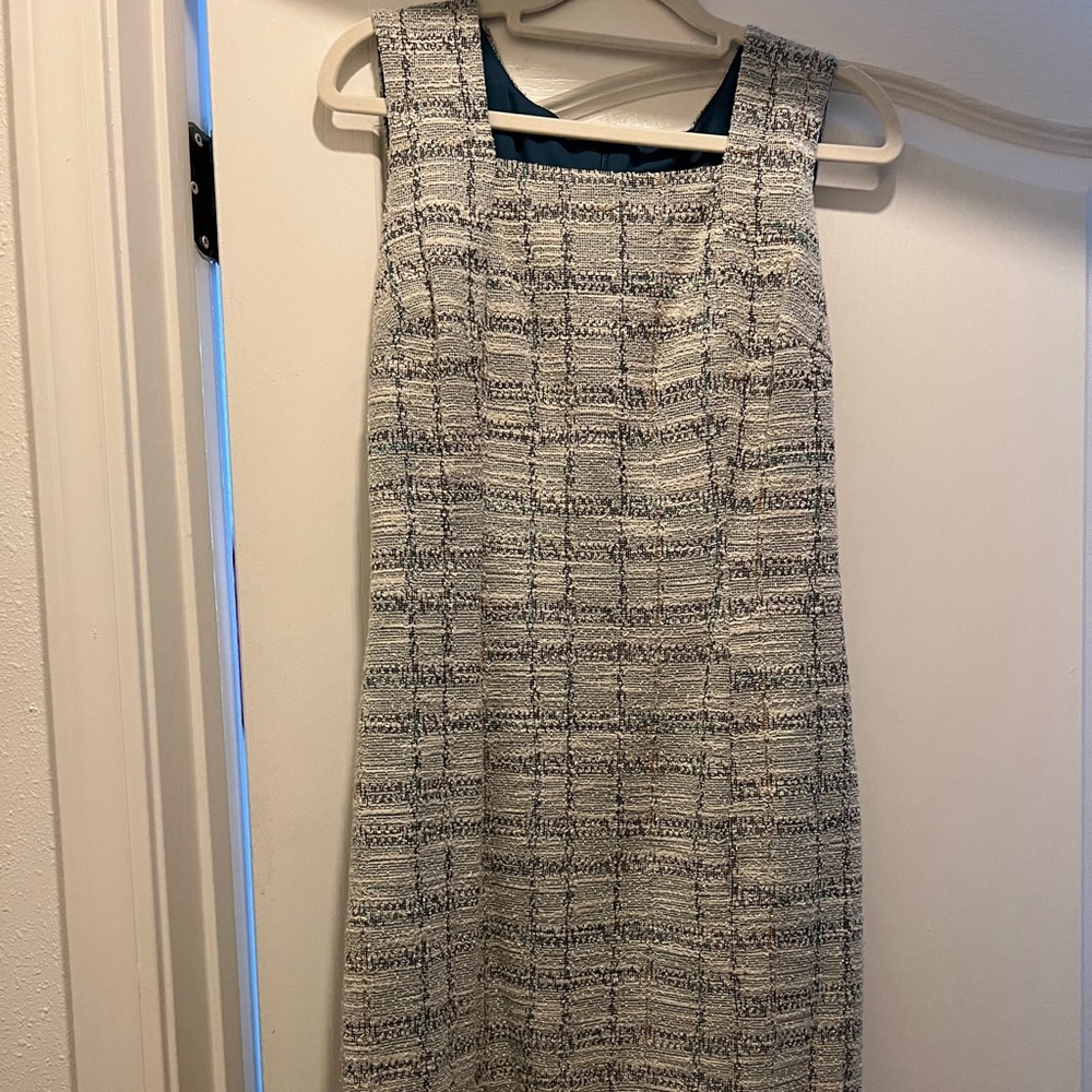 Blue Tweed Dress